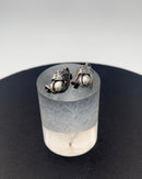 Georg Jensen Sterling Sølv 2008 Års Øreringe Sølvsten (Clips) - Danam Antik