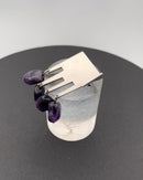 Ole Bent Petersen for Sølvform Sterling Sølv Broche med Amethyst Sten - Danam Antik