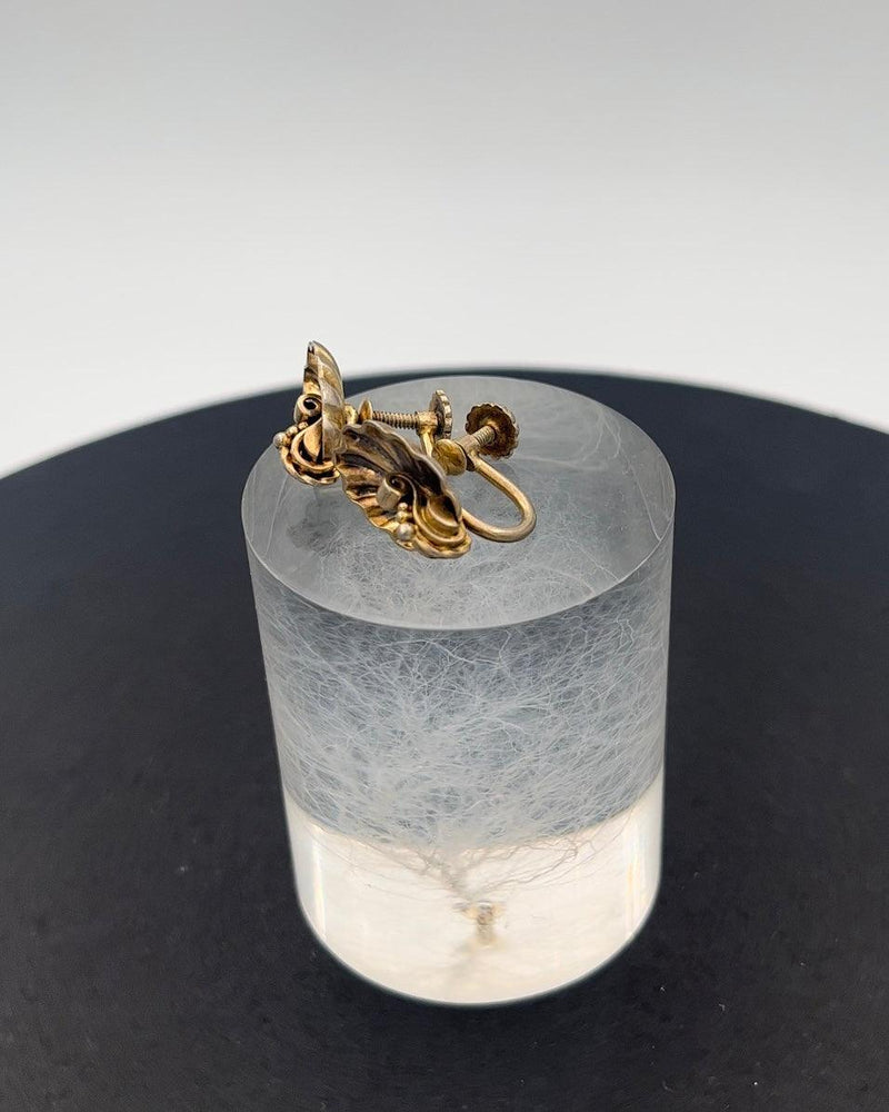 Hans Hansen Øreringe i Forgyldt Sterling Sølv - Danam Antik