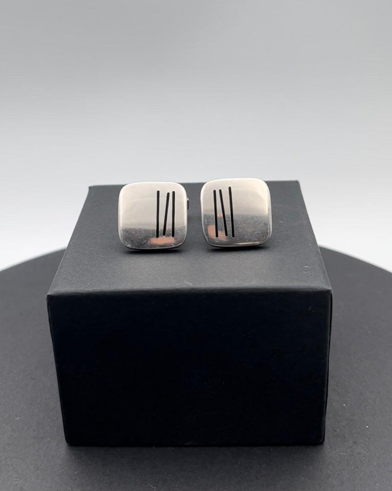 Hans Hansen Sterling Sølv Manchet knapper No 637 E - Danam Antik