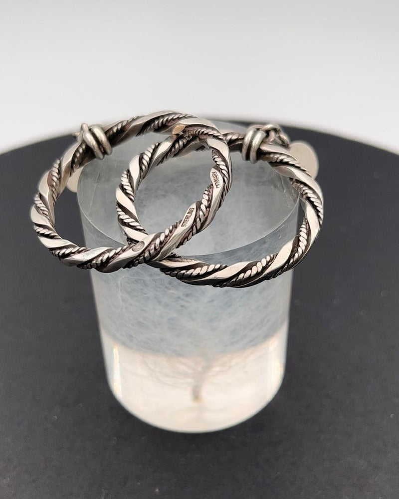 Georg Jensen Sterling Sølv Øreringe (skruer) - Danam Antik