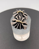 Georg Jensen Sterling Sølv og 18K Guld Lene Munthe Øreringe No 400 - Danam Antik