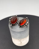 Georg Jensen Sterling Sølv Årssmykke øreclips med rav fra 1995 - Danam Antik