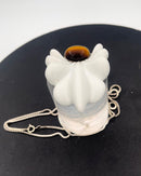 Royal Copenhagen Sterling Sølvkæde med Porcelænsvedhæng og Tigerøje - Danam Antik