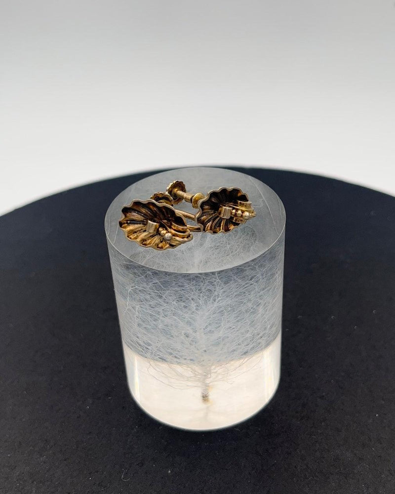 Hans Hansen Øreringe i Forgyldt Sterling Sølv - Danam Antik