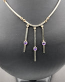 Niels Erik From Sterling Sølv Halskæde med integreret ametyst vedhæng - Danam Antik