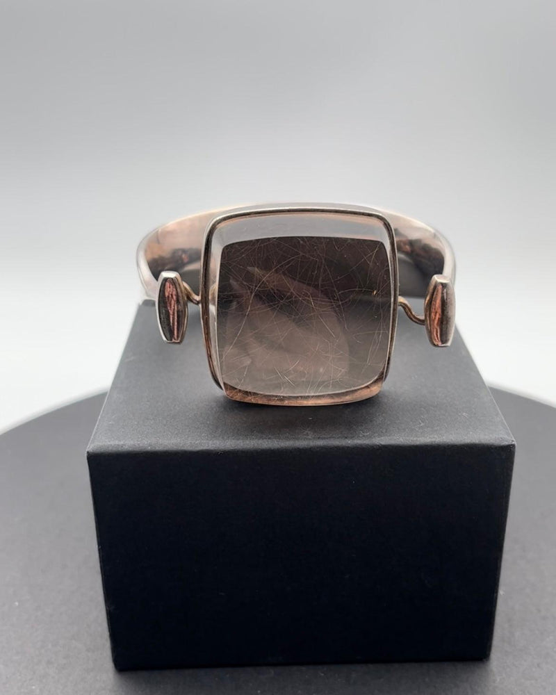 Georg Jensen Sterling Sølv Rutil Quartz Armring No 203 Torun - Danam Antik