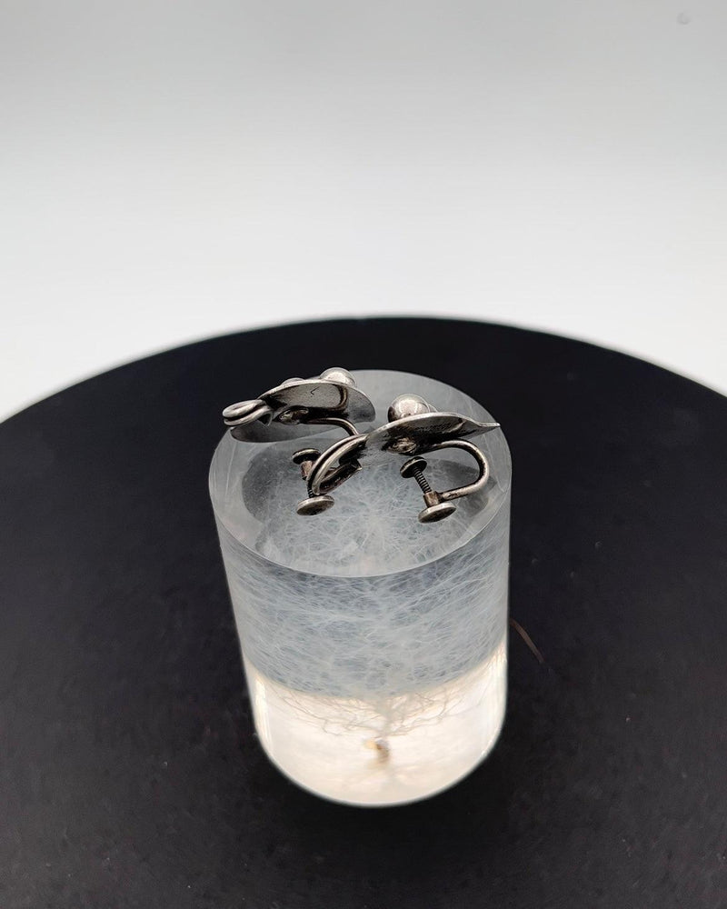 Georg Jensen Inc. USA Sterling Sølv Øreringe No 112 (Skruer) - Danam Antik