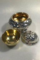 Kaviarlågskål, Sølv, forgyldt inderskål (1919) - Danam Antik