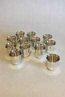 Kay Bojesen Sterling sølv Sæt på 12 stk. Whiskeybægre - Danam Antik
