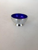 Mogens Bjørn-Andersen Sterling Sølv Lille Skål med blå emalje Birkerød - Danam Antik