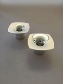 Par Hans Hansen Sterling Sølv Lysestager i moderne design af Leon Kastbjerg Nielsen - Danam Antik