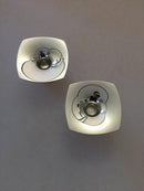 Par Hans Hansen Sterling Sølv Lysestager i moderne design af Leon Kastbjerg Nielsen - Danam Antik