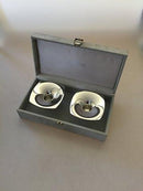 Par Hans Hansen Sterling Sølv Lysestager i moderne design af Leon Kastbjerg Nielsen - Danam Antik