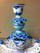 Par Royal Copenhagen Musselmalet Helblonde Kandelaber No 1006 - Danam Antik