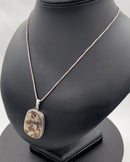 Per Sax Møller Sterling Sølv Vedhæng med sten samt kæde - Danam Antik