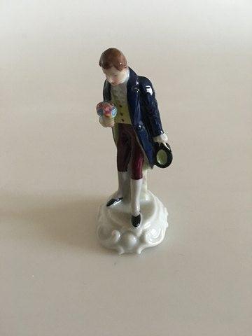 Rosenthal Miniature Figurine af Elegant Herre med Blomster - Danam Antik