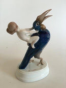 Rosenthal Porcelæns Figurine af Putti på ryggen af Tucan - Danam Antik