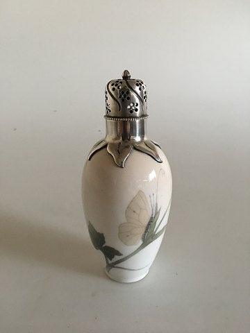 Royal Copenhagen Art Nouveau Anton Michelsen Silbermontierter Zuckerrohrlöffel Nr. 299/47A mit Schmetterlingsmotiv