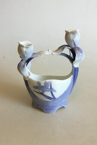 Royal Copenhagen Jugendstil-Vase mit zwei Kerzenhaltern Nr. 3/6