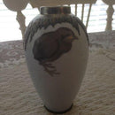Royal Copenhagen Art Nouveau Vase Sølv Monteret motiv af Kylling og iris fra 1904 - Danam Antik
