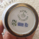 Royal Copenhagen Art Nouveau Vase Sølv Monteret motiv af Kylling og iris fra 1904 - Danam Antik