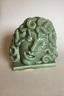Royal Copenhagen Grøn Celadon Maske af Medusa No 2950, Hans Henrik Hansen 1927 - Danam Antik