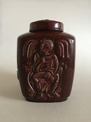 Royal Copenhagen Jais Nielsen Lågvase i Okseblodsglasur No 2944 - Danam Antik