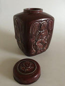 Royal Copenhagen Jais Nielsen Lågvase i Okseblodsglasur No 2944 - Danam Antik