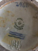 Royal Copenhagen Jais Nielsen Stentøjsvase No 2966 i speciel grøn glasur - Danam Antik