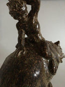 Royal Copenhagen Knud Kyhn Stentøjs figur af Faun og Bjørn No 21233 - Danam Antik