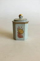 Royal Copenhagen Krakele Porcelæn Kantet Tedåse med låg No 77/2740 - Danam Antik