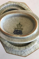 Royal Copenhagen Krakele Porcelæn Kantet Tedåse med låg No 77/2740 - Danam Antik