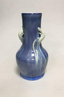 Royal Copenhagen Krystal Glasur vase af Valdemar Engelhardt med 3 Salamander no B533 - Danam Antik