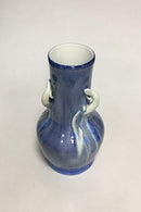 Royal Copenhagen Krystal Glasur vase af Valdemar Engelhardt med 3 Salamander no B533 - Danam Antik