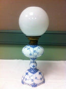 Royal Copenhagen Musselmalet Halvblonde petroleumlampe No 426 - Danam Antik