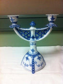 Royal Copenhagen Musselmalet Helblonde 2-armet lysestager No 1169 - Danam Antik