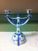 Royal Copenhagen Musselmalet Helblonde 2-armet lysestager No 1169 - Danam Antik