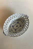 Royal Copenhagen Musselmalet Helblonde Oval Frugtskål med gennembrudt kant No 1057 - Danam Antik