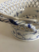 Royal Copenhagen Musselmalet Riflet Oval Frugtskål med Gennembrudt Kant No 1057 - Danam Antik