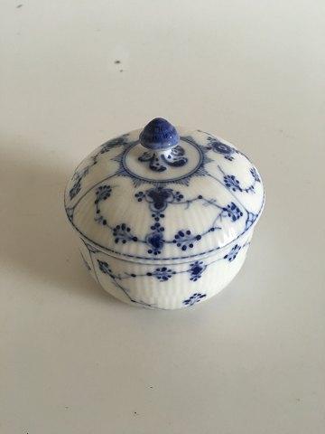 Royal Copenhagen Musselmalet Riflet Sukkerdåse med Låg No 240 - Danam Antik