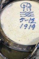 Royal Copenhagen(Patrick Nordstrøm)Stentøjskrukke med Anton Michelsen Sølvmontering og ametyster - Danam Antik