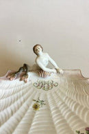 Royal Copenhagen Saksisk Blomst Kæmpe Serveringsfad med Havfruer og fisk. Velegnet til Skaldyr/Hummer. - Danam Antik