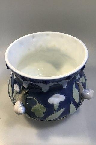 Royal Copenhagen Skjuler/Cachepot med snegle i relief (1894-1900) - Danam Antik