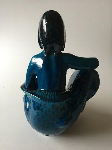 Royal Copenhagen Stentøjsfigur af ung Kvinde af Helge Christofersen - Danam Antik