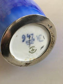 Royal Copenhagen Unika Krystal Glasur Vase af Valdemar Engelhardt med Michelsen Sølv montering No G47 - Danam Antik