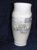 Royal Copenhagen Unika Vase med Heste og Får af Gotfred Rode fra 1932 - Danam Antik