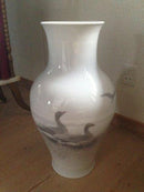 Royal Copenhagn Art Nouveau Unique Vase by Vilhelm Theodor Fischer with Geese from 1927 - Danam Antik