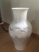 Royal Copenhagn Art Nouveau Unique Vase by Vilhelm Theodor Fischer with Geese from 1927 - Danam Antik