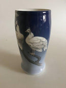 Sjælden Bing & Grøndahl Vase med Påfugle Motiv No 4603/95 - Danam Antik